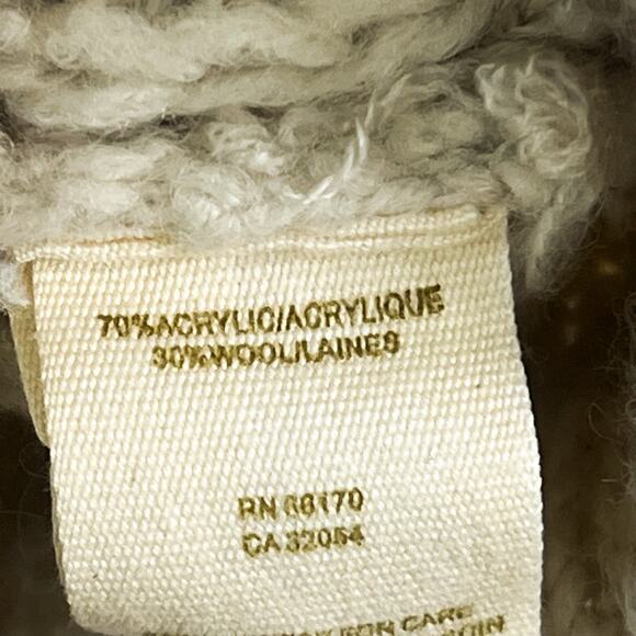 Free People Puritan Collar Peasant Boho Cardigan Sweater - Beige, Size S - Picture 7 of 9